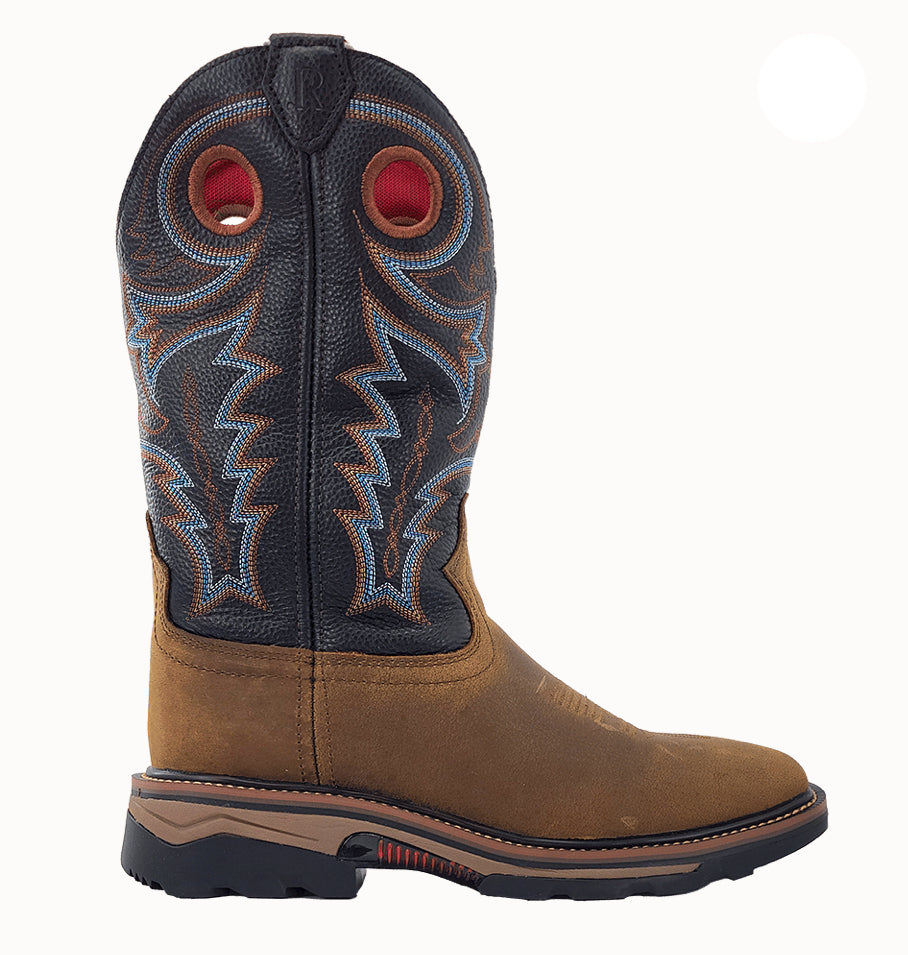 R.Watson Men’s Buffalo Wide Square 12″ Steel Toe/Waterproof Work Boot